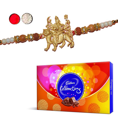 "Zardosi Rakhi - ZR-5400 A (Single Rakhi), Cadbury Celebrations - Click here to View more details about this Product